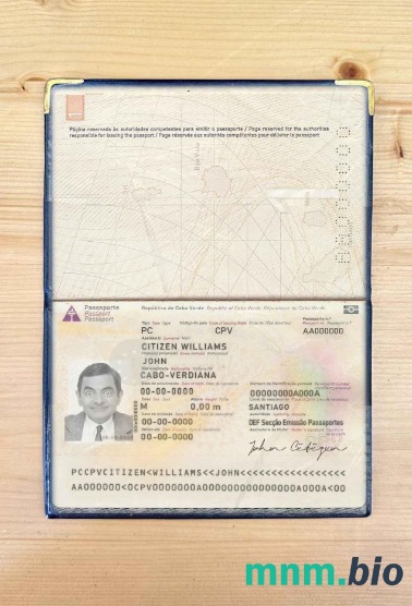 Republika Zielonego Przylądka zdjęcie do paszportu pliki PSD, skan i fotografowany obraz